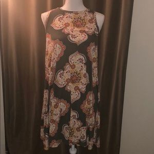 LOFT swing dress paisley print